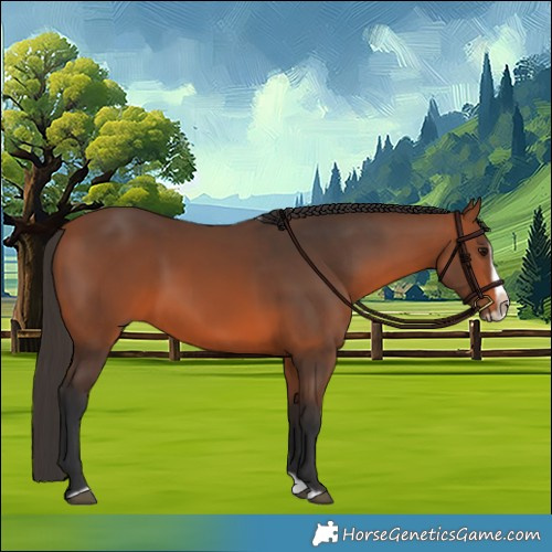 Horse Color:Bay Splash Frame Rabicano