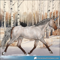 Horse Color:Silver Brown Roan Dun 