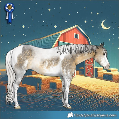Horse Color:Silver Buckskin Sabino Tobiano 