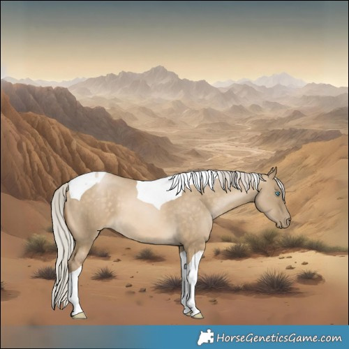 Horse Color:Silver Buckskin Pearl Dun Tobiano 