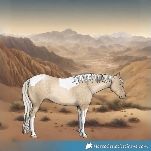 Horse Color:Silver Buckskin Pearl Dun Tobiano 