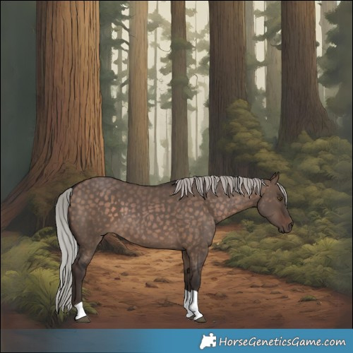 Horse Color:Silver Brown Dun Tobiano 