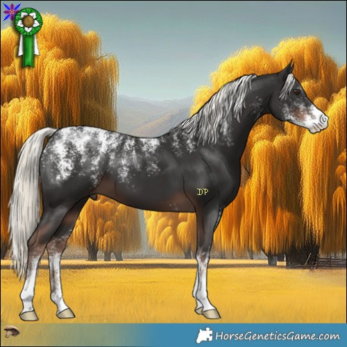 Horse Color:Powder White Liver Chestnut Mushroom 