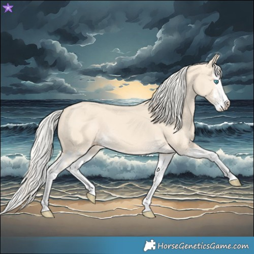 Horse Color:Cremello Splash  and Cremello Splash 