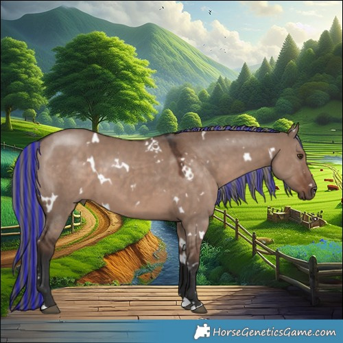 Horse Color:Painted White Spotted Liver Red Dun Mushroom 