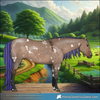Horse Color:Painted White Spotted Liver Red Dun Mushroom