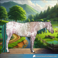 Horse Color:Painted White Spotted Liver Red Dun Ice 