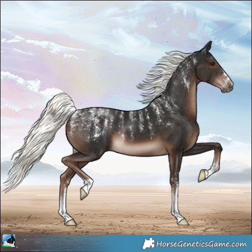 Horse Color:Powder White Liver Chestnut Mushroom