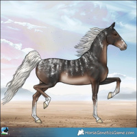 Horse Color:Powder White Liver Chestnut Mushroom 
