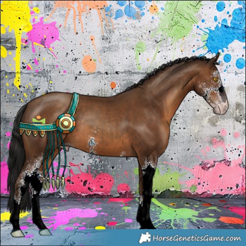 Horse Color:Gray Sable Champagne Sabino 