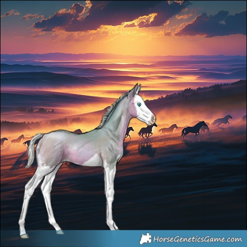Horse Color:Gray Watercolor Silver Buckskin Pearl Sabino Splash 