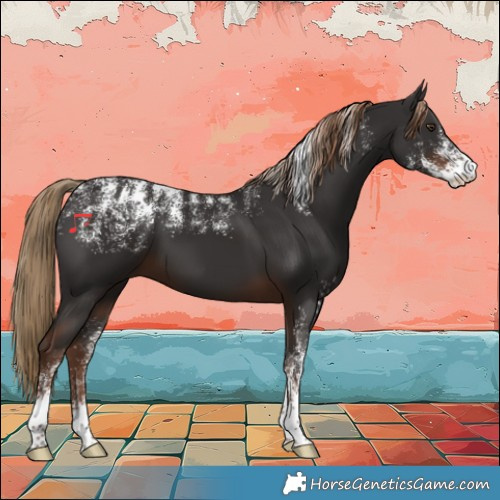 Horse Color:Powder White Liver Chestnut 
