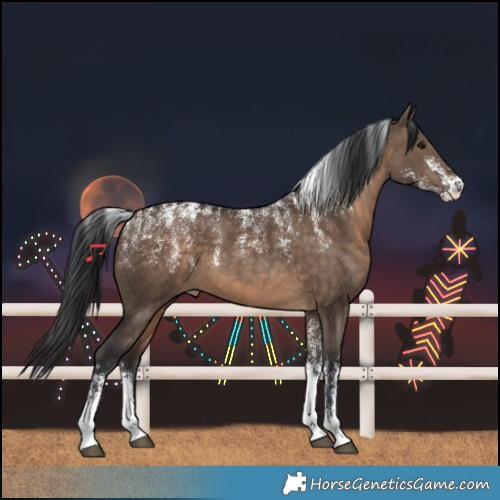Horse Color:Powder White Brown Dun 