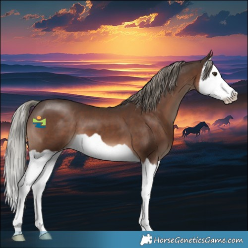 Horse Color:Liver Chestnut Mushroom Splash 