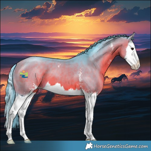 Horse Color:Watercolor Bay Sabino Splash 