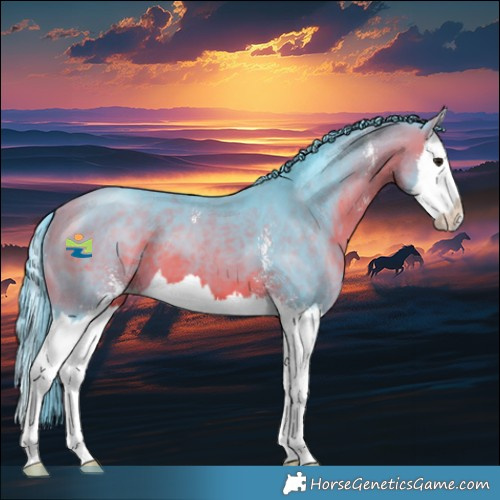 Horse Color:Watercolor Bay Sabino Splash 