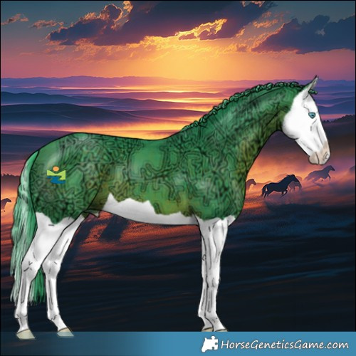 Horse Color:Watercolor Brown Ice Splash 