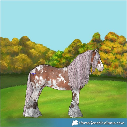 Horse Color:Painted White Spotted Silver Brown Ice 