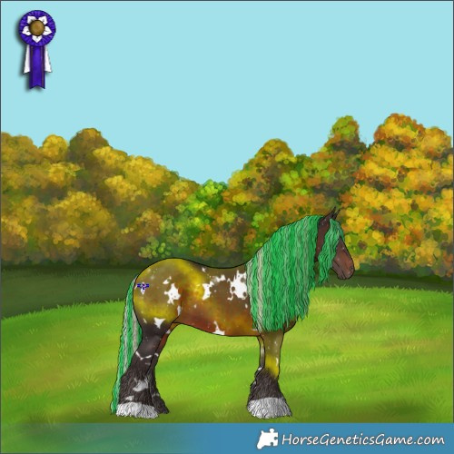 Horse Color:Painted White Spotted Silver Brown 