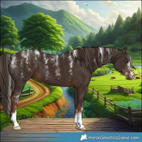 Horse Color:Powder White Liver Chestnut 