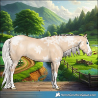 Horse Color:Silver Classic Champagne Ice Dun Splash Rabicano 