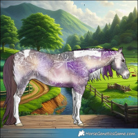 Horse Color:Liver Red Onyx Ice Tobiano