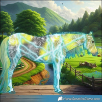 Horse Color:Thunderstruck Liver Chestnut Ice Mushroom Tobiano 