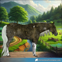 Horse Color:Silver Black Ice Tobiano 