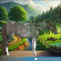 Horse Color:Classic Cream Champagne Ice Tobiano 
