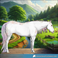 Horse Color:Nacre White Spotted Silver Classic Champagne Ice Frame
