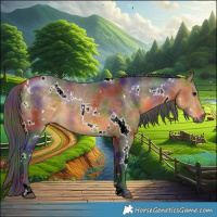 Horse Color:Nacre White Spotted Buckskin 