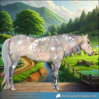 Horse Color:Nacre White Spotted Silver Buckskin Ice 