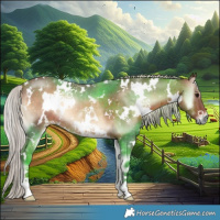 Horse Color:White Spotted Silver Brown Onyx Rabicano 
