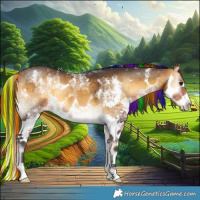 Horse Color:Painted Buckskin Onyx Sabino Splash 