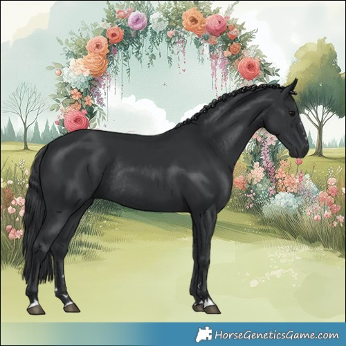 Horse Color:Black Rabicano