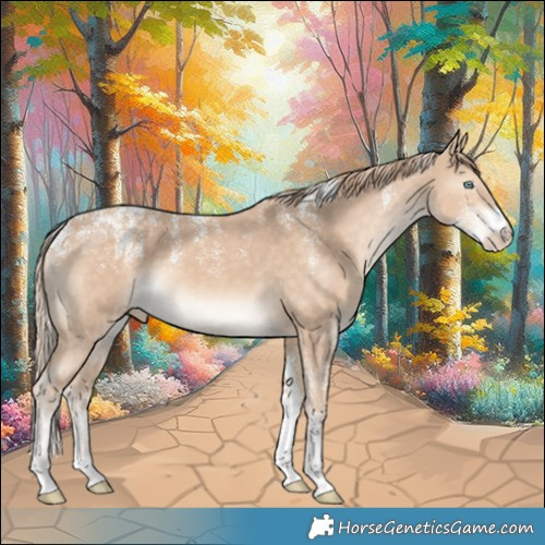 Horse Color:Powder White Perlino