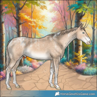 Horse Color:Powder White Perlino