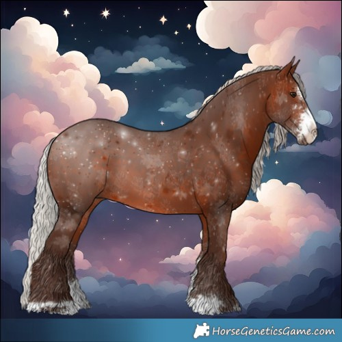 Horse Color:Silver Brown Sabino 