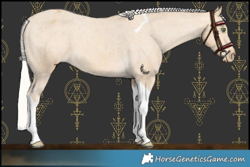 Horse Color:Silver Sable Cream Champagne Tobiano Varnish 