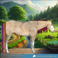 Horse Color:Painted Buckskin Ice Dun Splash 