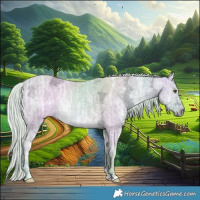 Horse Color:Watercolor Silver Bay Ice Dun 