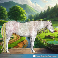 Horse Color:Painted White Spotted Silver Buckskin Ice Dun