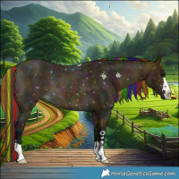Horse Color:Painted Midnight Buckskin Ice 