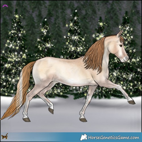 Horse Color:Red Onyx Roan Pearl Frame