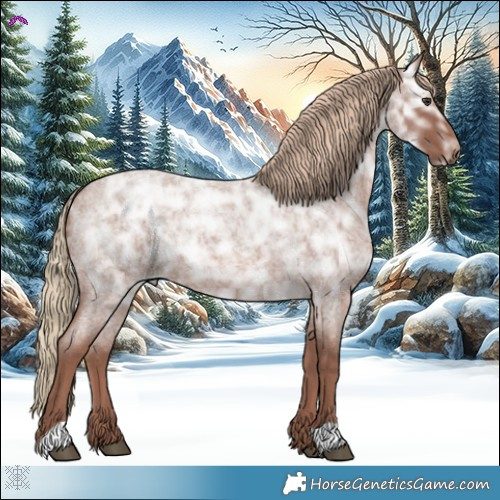Horse Color:Red Ice Roan Rabicano 