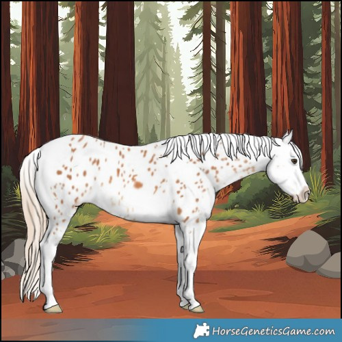 Horse Color:Chestnut Tobiano Near Leopard 