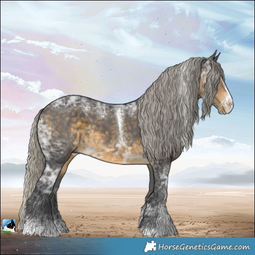 Horse Color:Powder White Silver Buckskin Ice Sabino Splash Rabicano 