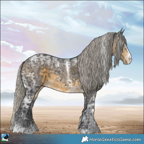 Horse Color:Powder White Silver Buckskin Ice Sabino Splash Rabicano 