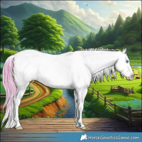 Horse Color:Watercolor White Spotted Smoky Black Ice Splash 