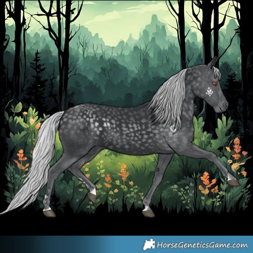 Horse Color:Silver Black Chinchilla